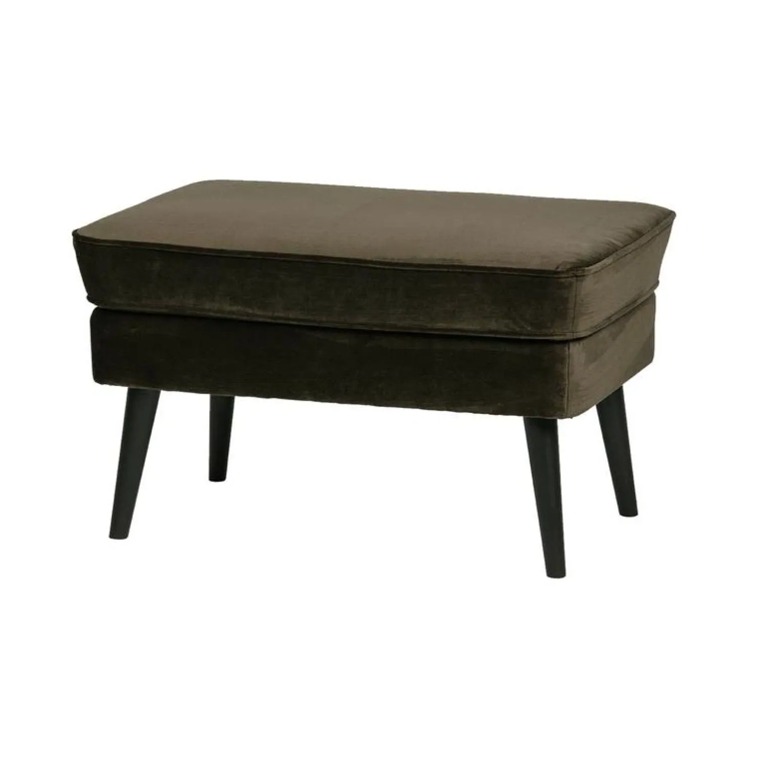 WOOOD Hockers|Rocco Hocker Velvet Warmgroen 77cm