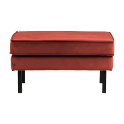 WOOOD Hockers|Rodeo Hocker Velvet Kastanjebruin 84cm