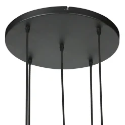 Steinmex Hanglampen|Roman Light 5-lichts Hanglamp Bamboe