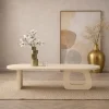 Vane Living Salontafels|Rona Salontafel open Beige mangohout 130cm