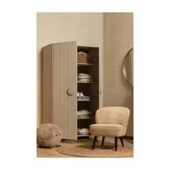 WOOOD Vloerkleden|Ross Vloerkleed Naturel Rond 150 cm