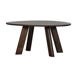 WOOOD Eettafels|Roundly Eettafel organisch Mangohout Walnoot 160cm