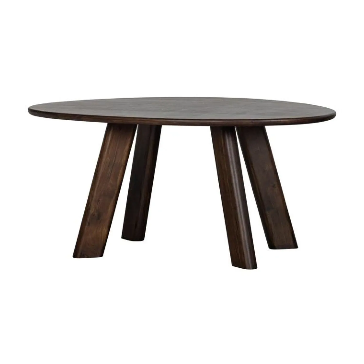 WOOOD Eettafels|Roundly Eettafel organisch Mangohout Walnoot 160cm