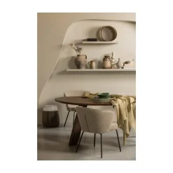 WOOOD Eettafels|Roundly Eettafel organisch Mangohout Walnoot 200cm