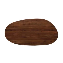 WOOOD Eettafels|Roundly Eettafel organisch Mangohout Walnoot 200cm
