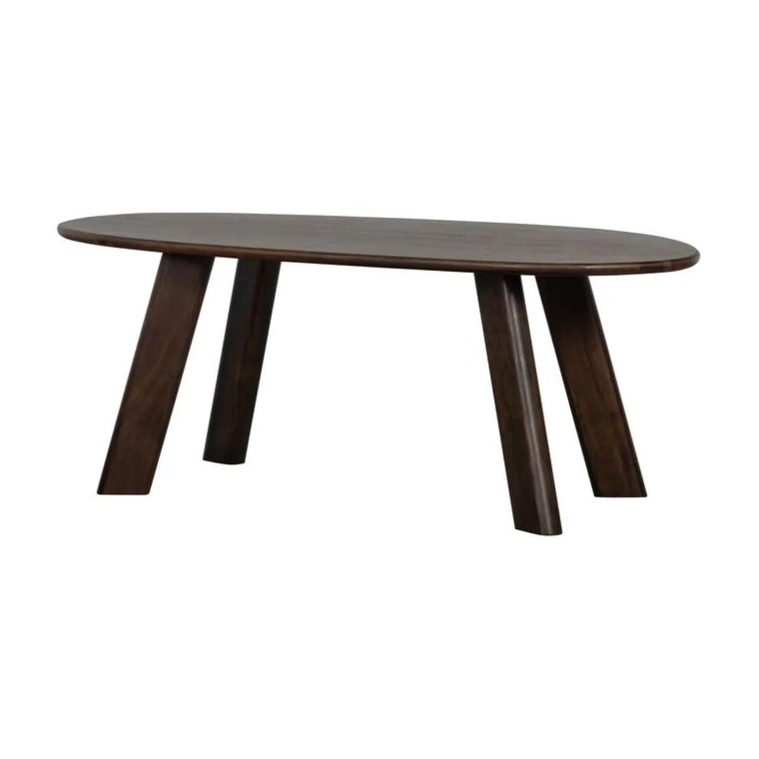 WOOOD Eettafels|Roundly Eettafel organisch Mangohout Walnoot 200cm