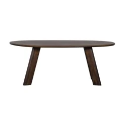 WOOOD Eettafels|Roundly Eettafel organisch Mangohout Walnoot 200cm