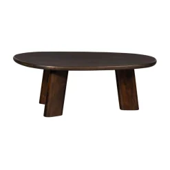 WOOOD Salontafels|Roundly Salontafel organisch Mangohout Walnoot 110cm
