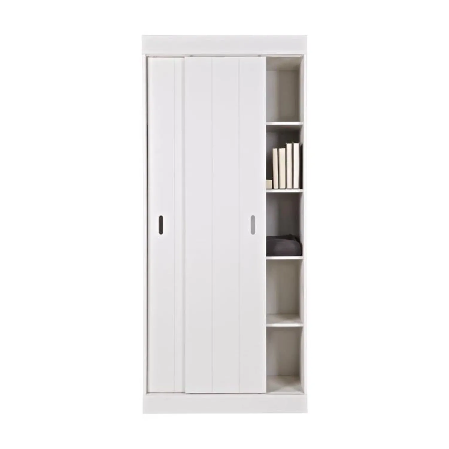 WOOOD Industriele Kasten|Kledingkasten|Row Kledingkast Wit Dennenhout 85cm
