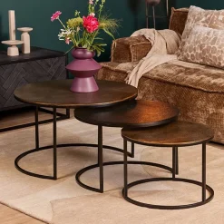 Furndea Salontafels|Roxa salontafel set van aluminium 2 kleuren