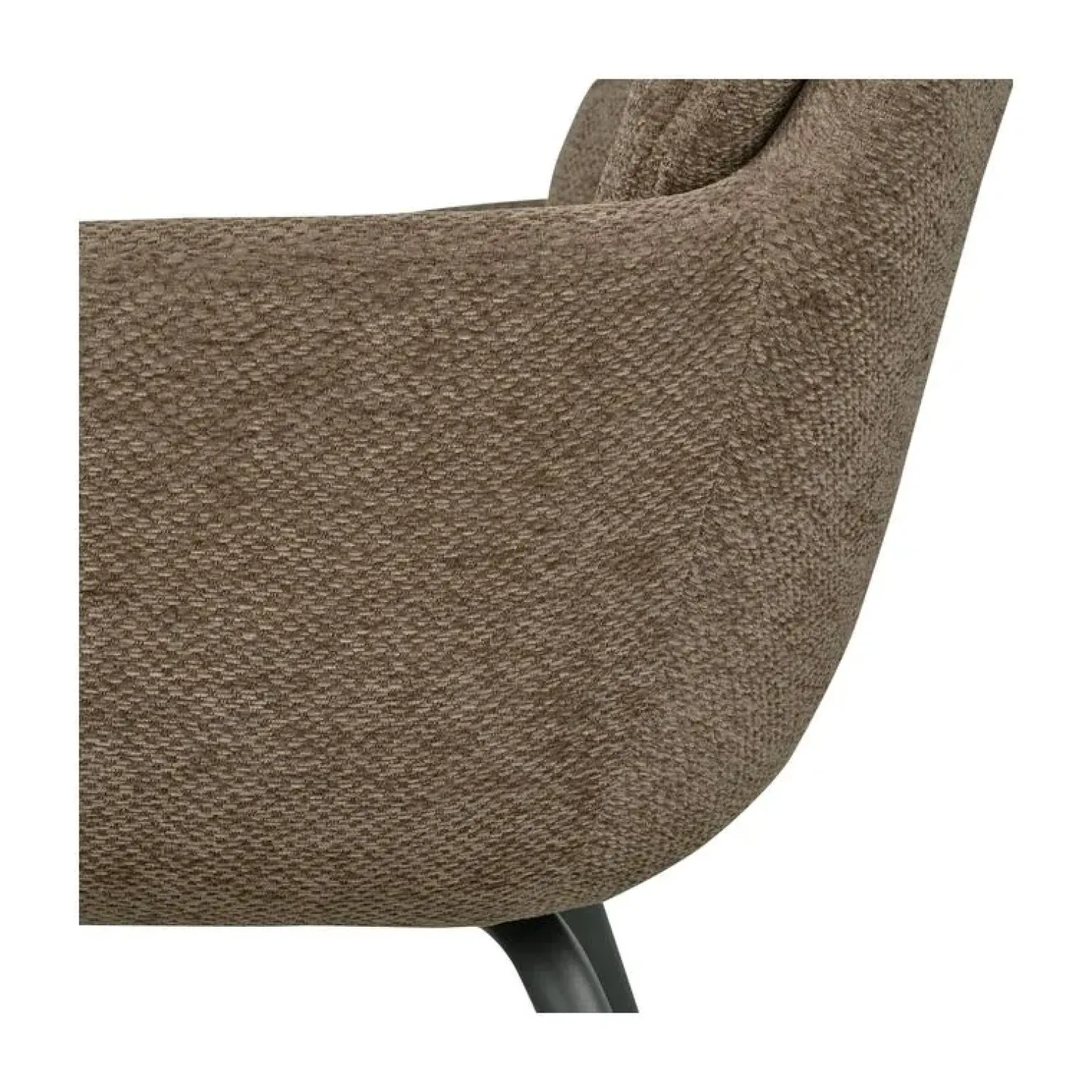 WOOOD Eetkamerstoelen|Runa Eetkamerstoel Chenille Donkerzand