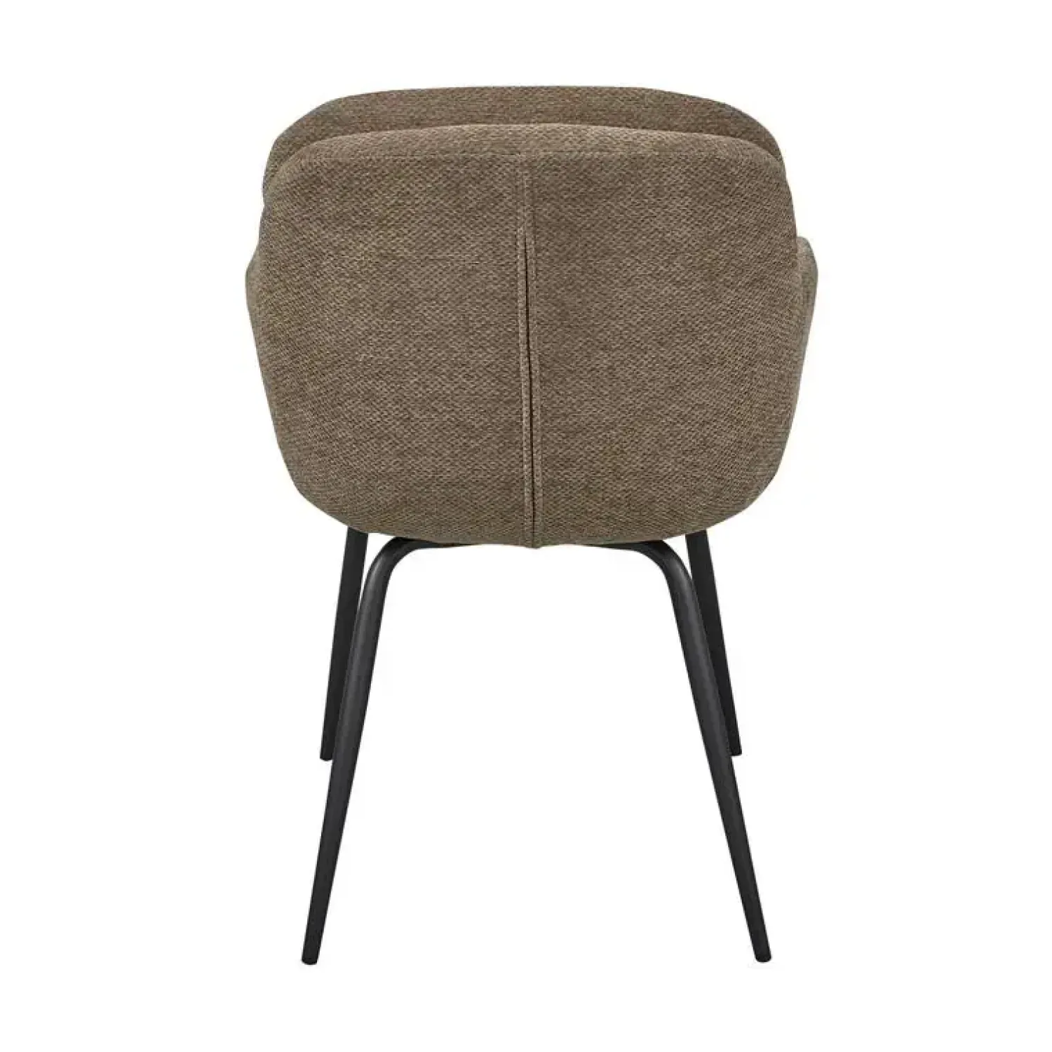 WOOOD Eetkamerstoelen|Runa Eetkamerstoel Chenille Donkerzand