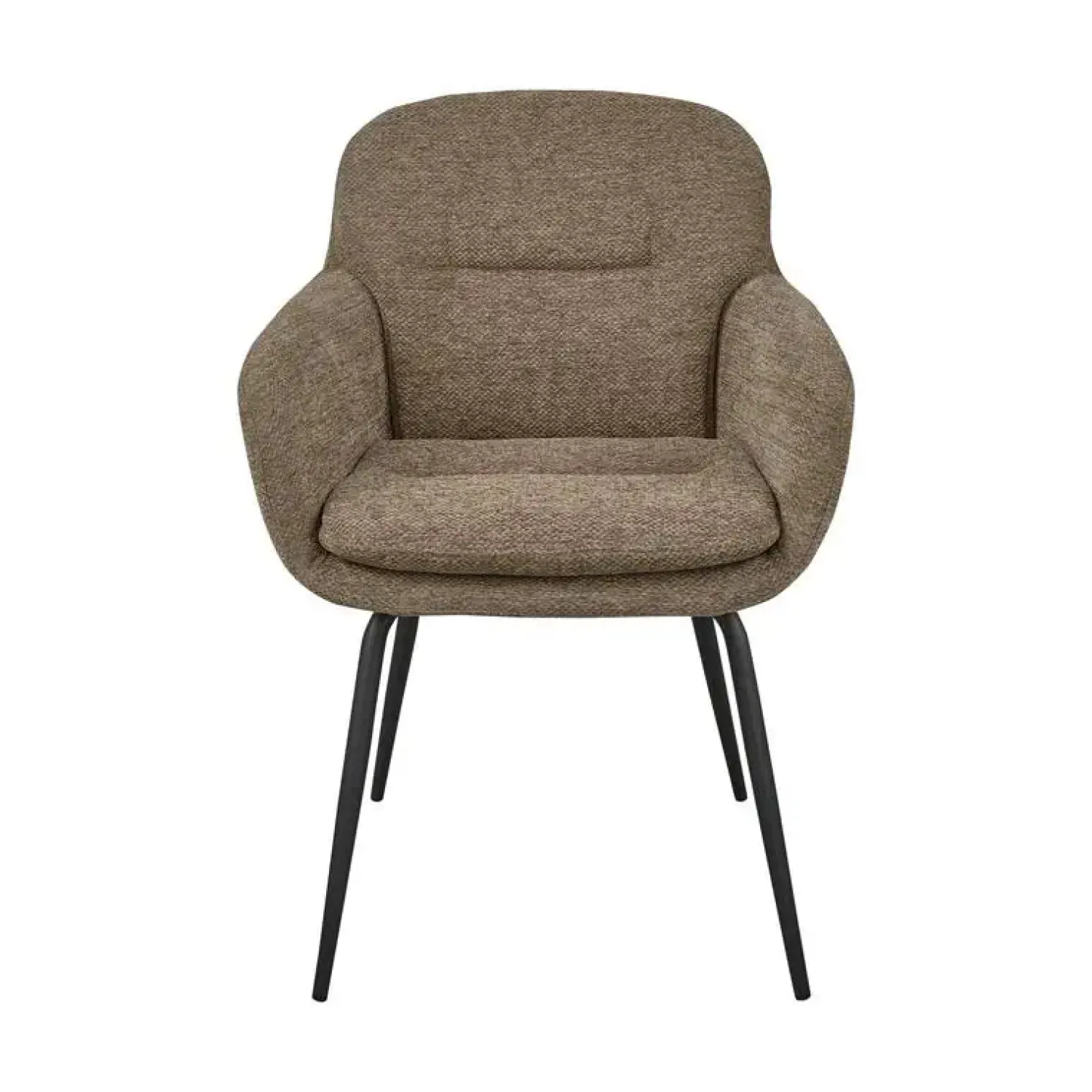 WOOOD Eetkamerstoelen|Runa Eetkamerstoel Chenille Donkerzand