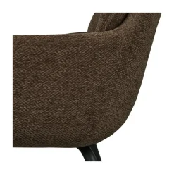 WOOOD Eetkamerstoelen|Runa Eetkamerstoel Chenille Warmbruin