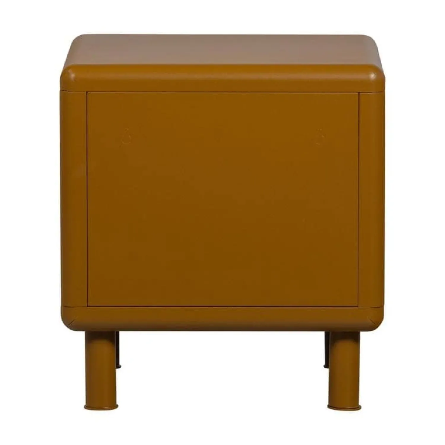 WOOOD Nachtkastjes|Industriele Kasten|Rune Nachtkastje 2 Lades Metaal Honinggeel 45cm