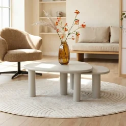 Vane Living Salontafels|Rune Salontafel set van 2 Beton cire