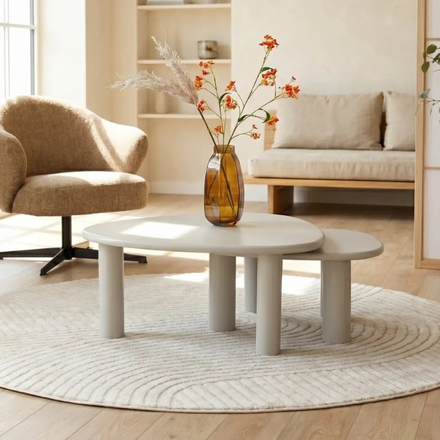 Vane Living Salontafels|Rune Salontafel set van 2 Beton cire