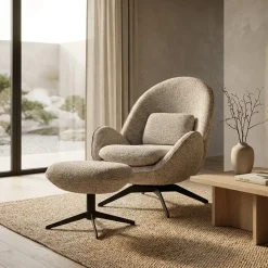 Eleonora Fauteuils|Ryan Fauteuil Taupe stof