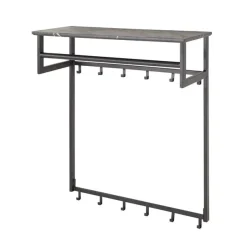 Kalfort Kapstokken|Sabina Kapstok 12 haaks zwart 80cm