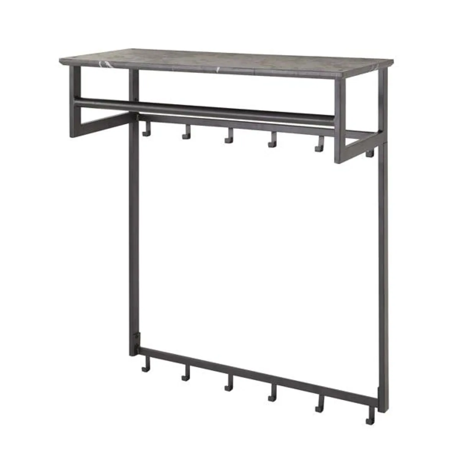 Kalfort Kapstokken|Sabina Kapstok 12 haaks zwart 80cm