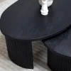 Vane Living Salontafels|Salontafel Asger set van 2 zwart 110/70cm