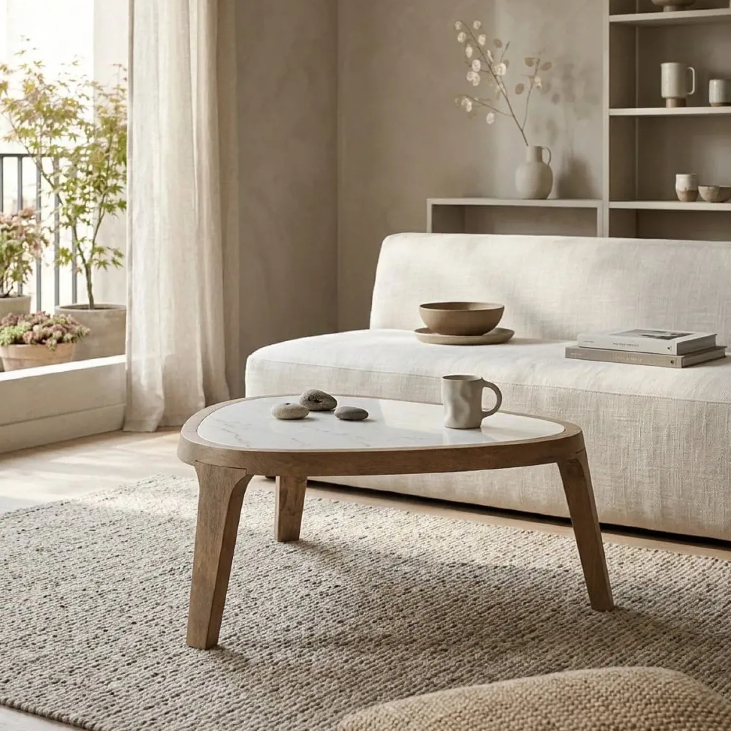 Eleonora Salontafels|Salontafel Fred large mangohout 64cm