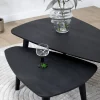 Vane Living Salontafels|Salontafel Isla set van 2 zwart 110/71cm