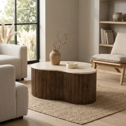 Eleonora Salontafels|Salontafel Mari 83x72x34 bruin