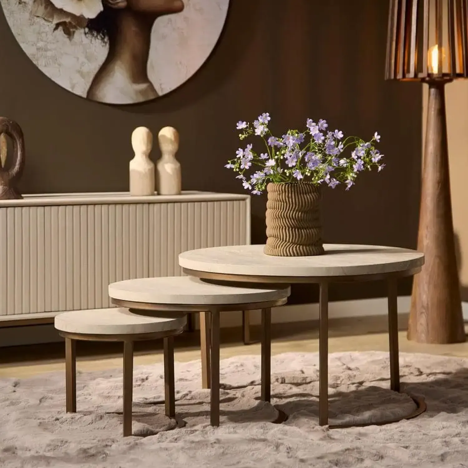Furndea Salontafels|Salontafel Martin set van 3 Zand