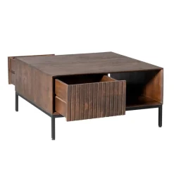 Furndea Salontafels|Salontafel Martin Walnoot 80cm Vierkant
