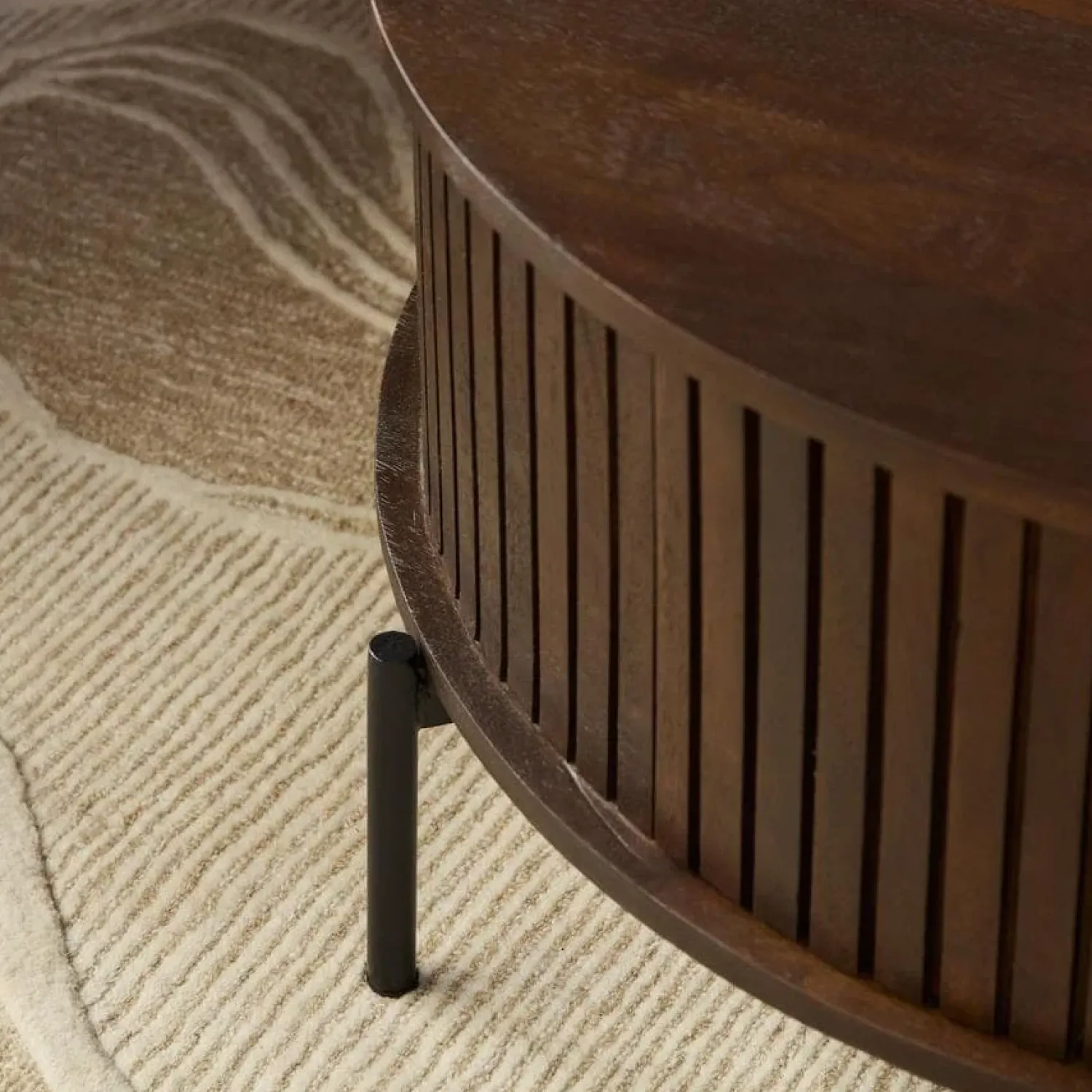 Furndea Salontafels|Salontafel Martin Walnoot Rond 80cm