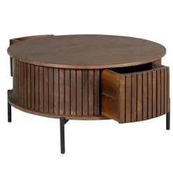 Furndea Salontafels|Salontafel Martin Walnoot Rond 80cm