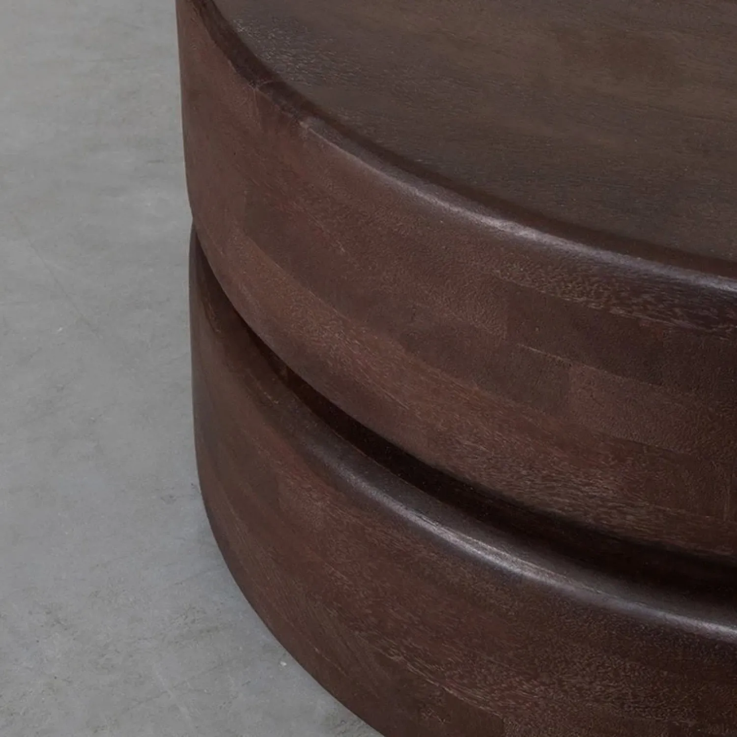 Label51 Salontafels|Salontafel Milly Espresso Mangohout 70cm Rond