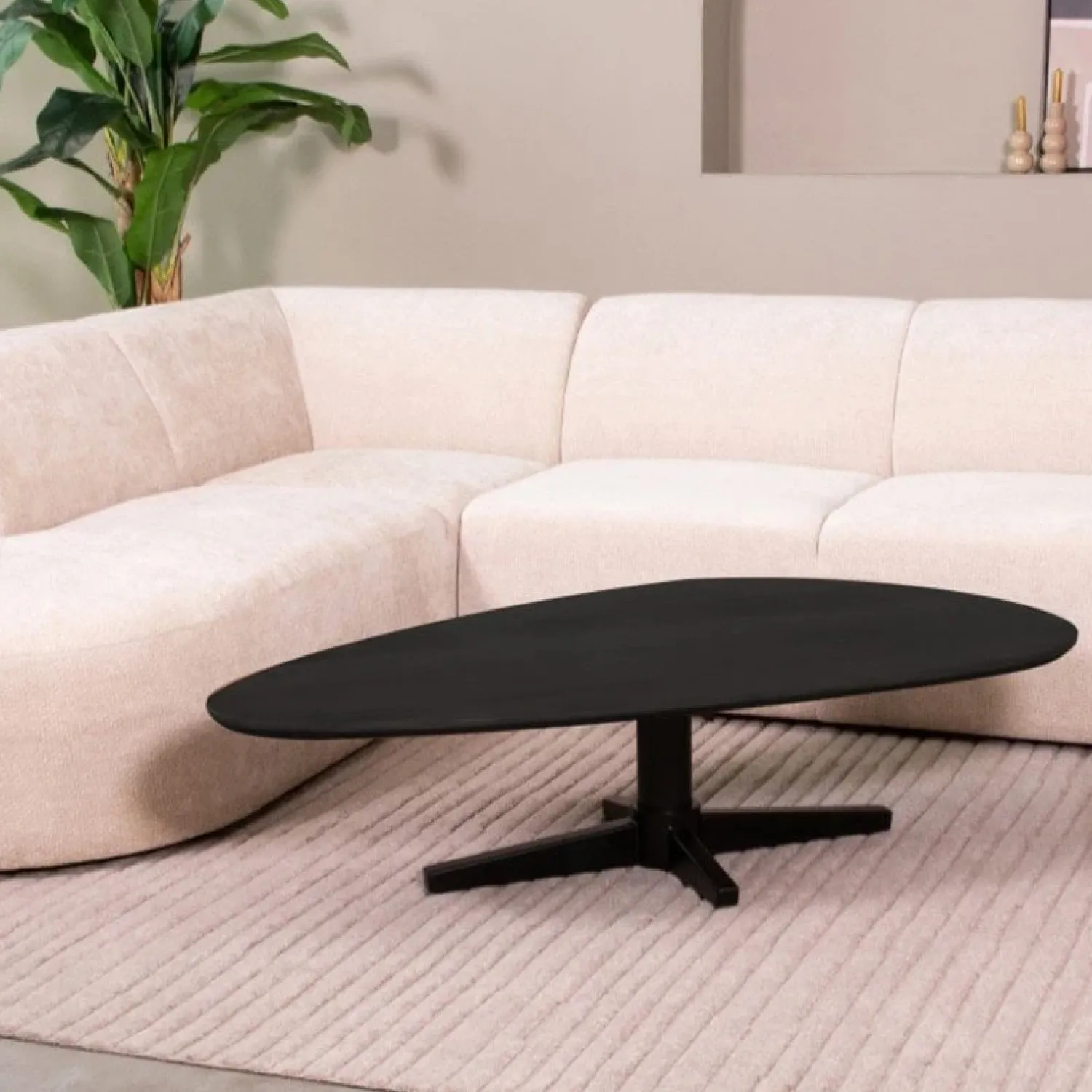 Label51 Salontafels|Salontafel Rosie Zwart Mangohout 140cm