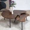 Vane Living Salontafels|Salontafel Signe set van 2 walnoot 120/92cm