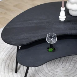 Vane Living Salontafels|Salontafel Signe set van 2 zwart 120/92cm