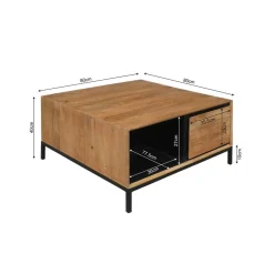 Furndea Salontafels|Salontafel Sindacco Naturel 80 cm