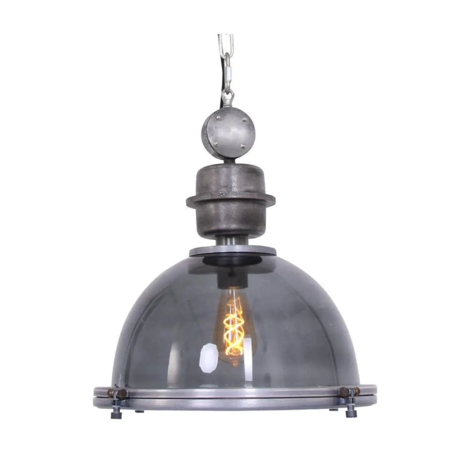 Steinmex Hanglampen|Sammy 1-lichts Hanglamp Grijs 45cm