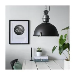 Trading Lighting Hanglampen|Sammy 1-lichts Hanglamp Zwart 42cm