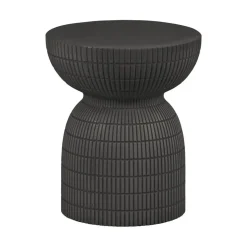 WOOOD Bijzettafels|Samson Bijzettafel Rond Donkerbruin 37cm