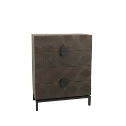 Tower living Ladenkasten|Industriele Kasten|San Marino Ladekast Eikenhout 85 cm