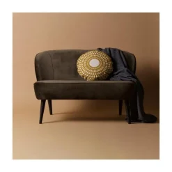 WOOOD Eetkamerbanken|Eetkamerbanken|Sara Bankje Velvet Warm Groen 110cm