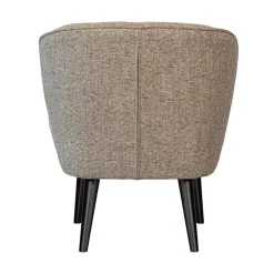 WOOOD Fauteuils|Sara Fauteuil Geweven Stof Naturel Melange