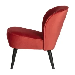 WOOOD Fauteuils|Sara Fauteuil Velvet Framboos