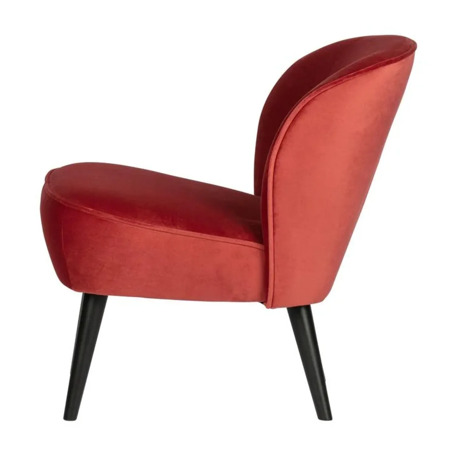 WOOOD Fauteuils|Sara Fauteuil Velvet Framboos