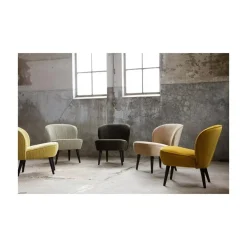 WOOOD Fauteuils|Sara Fauteuil Velvet Warm Groen