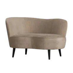 WOOOD Loungebanken|Fauteuils|Sara Lounge Fauteuil Links Velvet Khaki 112cm