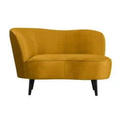 WOOOD Loungebanken|Fauteuils|Sara Lounge Fauteuil Links Velvet Oker 112cm