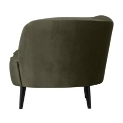 WOOOD Loungebanken|Fauteuils|Sara Lounge Fauteuil Rechts Velvet Warm Groen 112cm