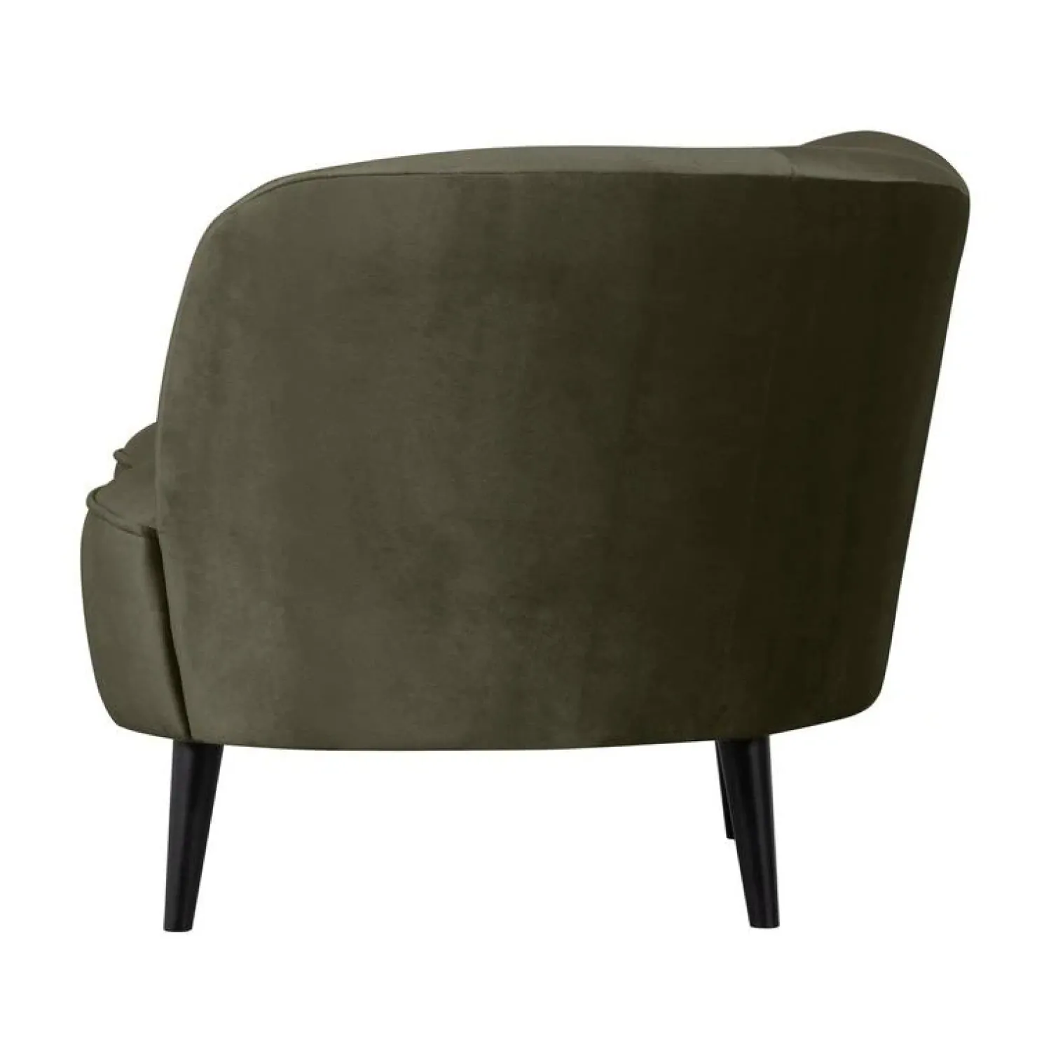 WOOOD Loungebanken|Fauteuils|Sara Lounge Fauteuil Rechts Velvet Warm Groen 112cm